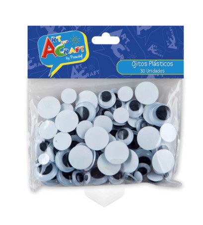 OJITOS PLASTICOS 30 UNIDADES ART CRAFT