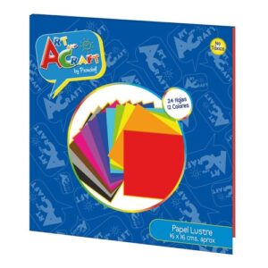 PAPEL LUSTRE 16 X 16 CM ART CRAFT