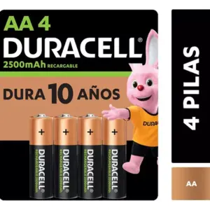 PILAS AA DURACEL RECARGACLE 4 UNIDADES