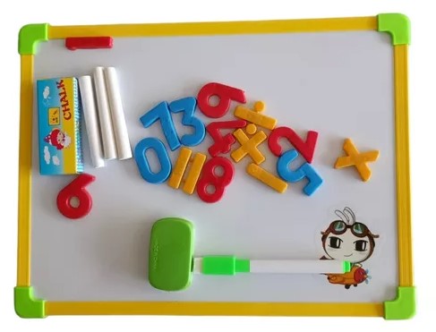 PIZARRA MAGNETICA DOBLE CARA PARA NIÑOS CON ACCESORIOS