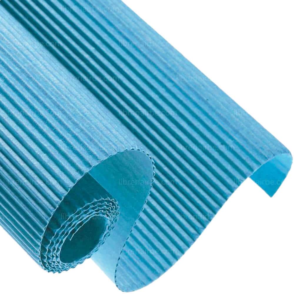 PLIEGO DE CARTON CORRUGADO CELESTE