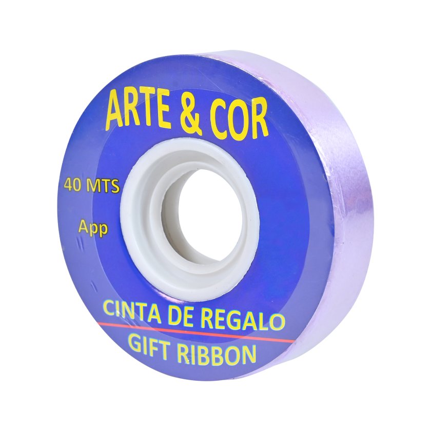 ROLLO DE CINTA DE REGALO COLOR AZUL 40MTS. ARTE COR