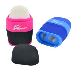 SACAPUNTAS CON GOMA ART CRAFT CON DEPOSITO COLORES