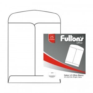 SOBRE 1/2 OFICIO BLANCO FULTONS UND.
