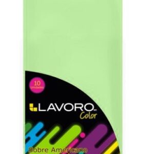 SOBRE AMERICANO VERDE PASTEL UNIDAD