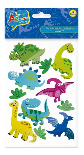 STICKER AUTOADHESIVO DINOSAURIOS ART AND CRAFT