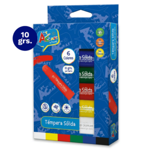 TEMPERA SOLIDA 6 COLORES ART CRAFT