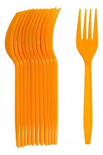 TENEDORES PLASTICOS NARANJO 20 UNIDADES CHEAP