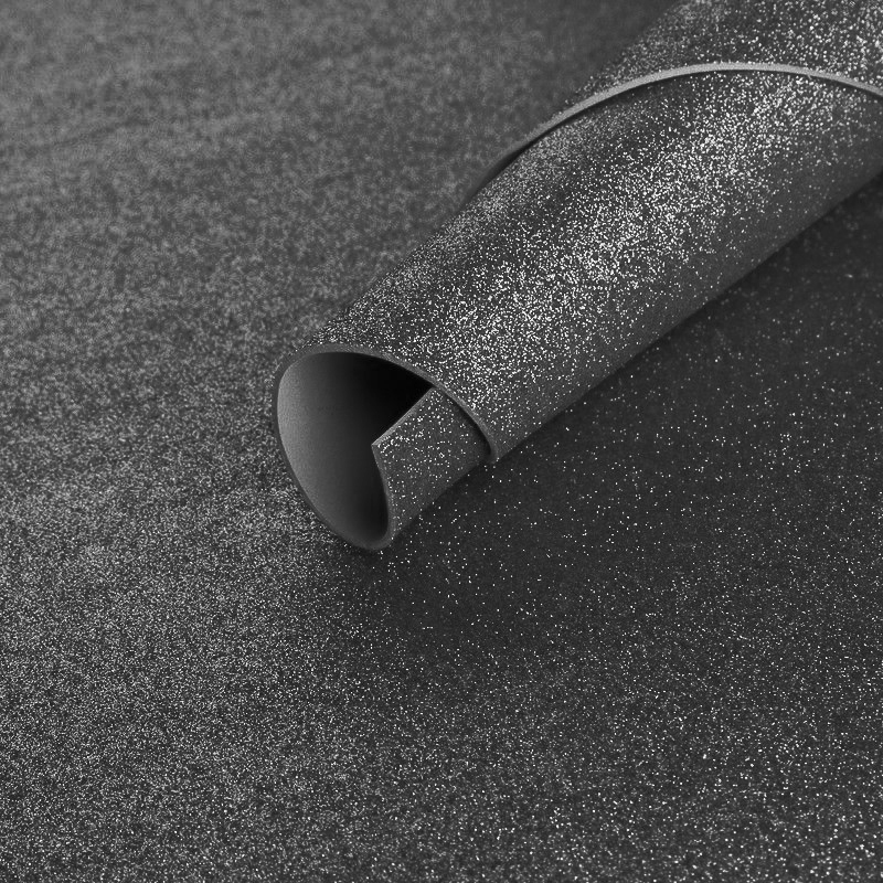 PLIEGO GOMA EVA GLITTER 40X60 NEGRO
