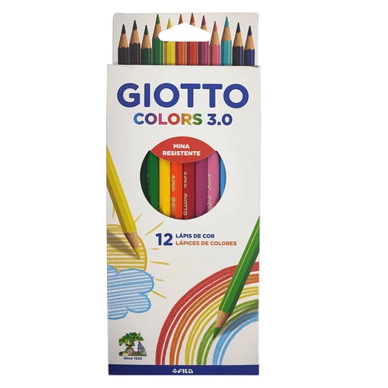LAPICES DE 12 COLORES MINA RESISTENETE 3.0 GIOTTO