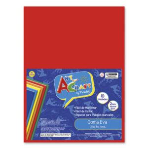 GOMA EVA COLOR ROJO 10 UNIDADES ARTECRAFT
